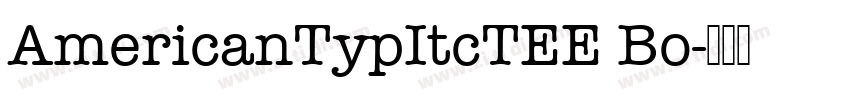 AmericanTypItcTEE Bo字体转换